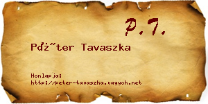 Péter Tavaszka névjegykártya